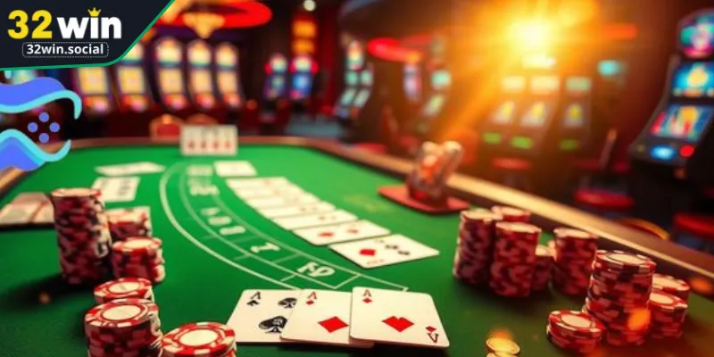 Bàn chơi Blackjack thiết kế tinh gọn, dễ quan sát