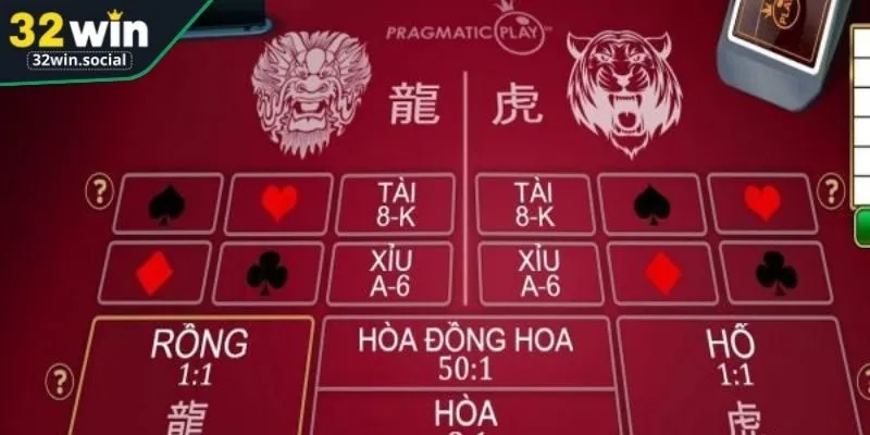Tỷ lệ trả thưởng rõ ràng trên màn hình Dragon Tiger